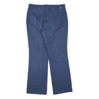 DICKIES Mens Cotton Blend Navy Blue Regular Straight Trousers W34 L30 Workwear
