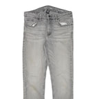 Calvin Klein Womens Slim Grey Denim Jeans W28 L27 Stylish Zip Closure