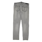 Calvin Klein Womens Slim Grey Denim Jeans W28 L27 Stylish Zip Closure