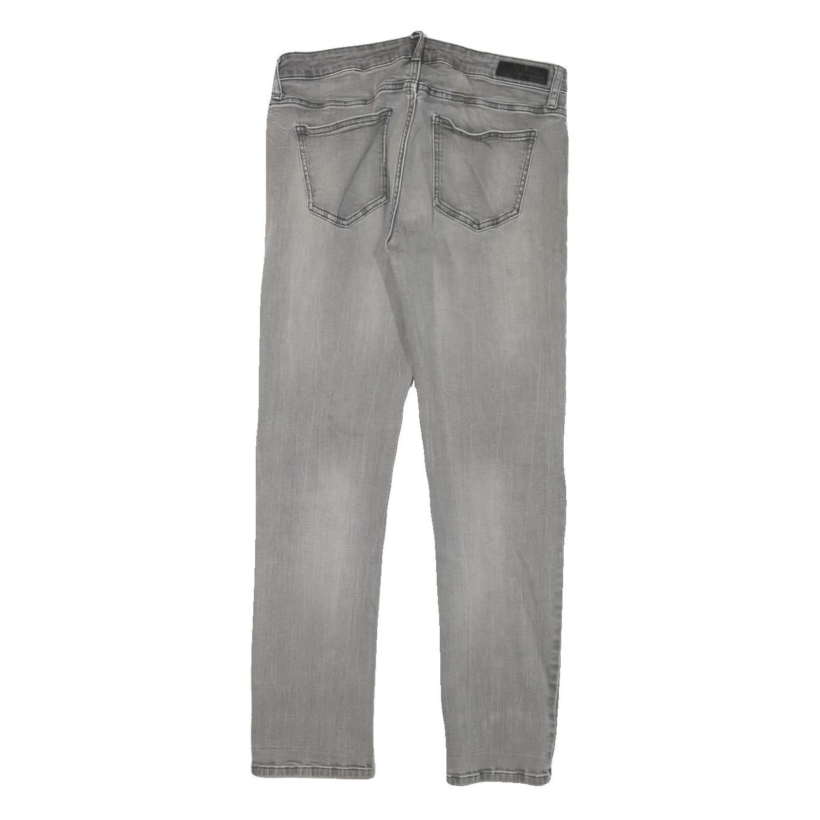 Calvin Klein Womens Slim Grey Denim Jeans W28 L27 Stylish Zip Closure