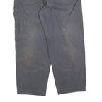 DICKIES Mens Cotton Blend Relaxed Grey Workwear Trousers W36 L32 Durable Zip