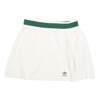 ADIDAS Womens White & Green Tennis Mini Skirt Polyester Blend UK 12 Sports