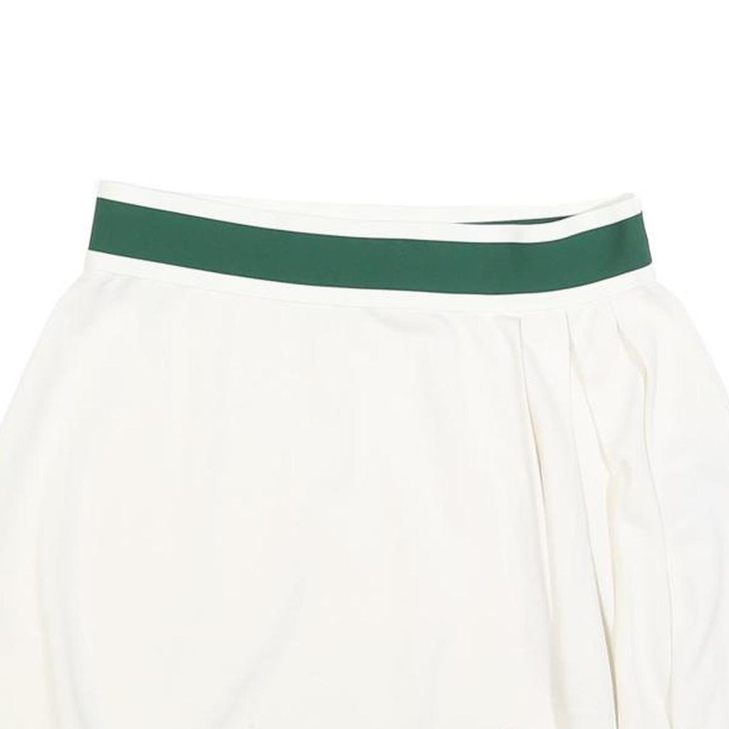 ADIDAS Womens White & Green Tennis Mini Skirt Polyester Blend UK 12 Sports