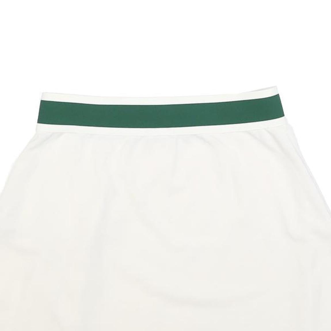 ADIDAS Womens White & Green Tennis Mini Skirt Polyester Blend UK 12 Sports