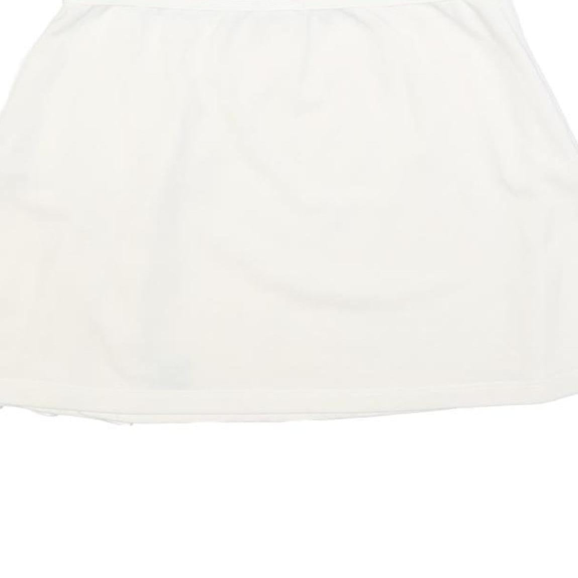ADIDAS Womens White & Green Tennis Mini Skirt Polyester Blend UK 12 Sports