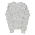 TOMMY JEANS Womens Grey Patterned Jumper Crew Neck Basic Knit Size M Casual