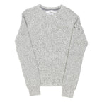 TOMMY JEANS Womens Grey Patterned Jumper Crew Neck Basic Knit Size M Casual
