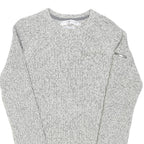 TOMMY JEANS Womens Grey Patterned Jumper Crew Neck Basic Knit Size M Casual