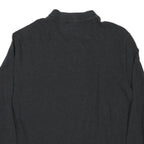 LACOSTE Mens Black Long Sleeve Plain Polo Shirt L Cotton Blend Casual