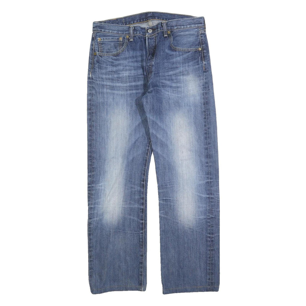 LEVI'S 501 Mens Jeans Blue Regular Straight Denim Medium W34 L31 Classic Fit
