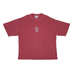 REEBOK Mens Red T-Shirt XL Short Sleeve Crew Neck Logo Cotton Blend Casual