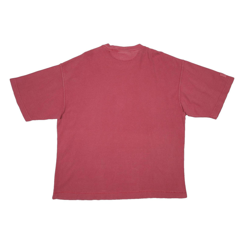 REEBOK Mens Red T-Shirt XL Short Sleeve Crew Neck Logo Cotton Blend Casual