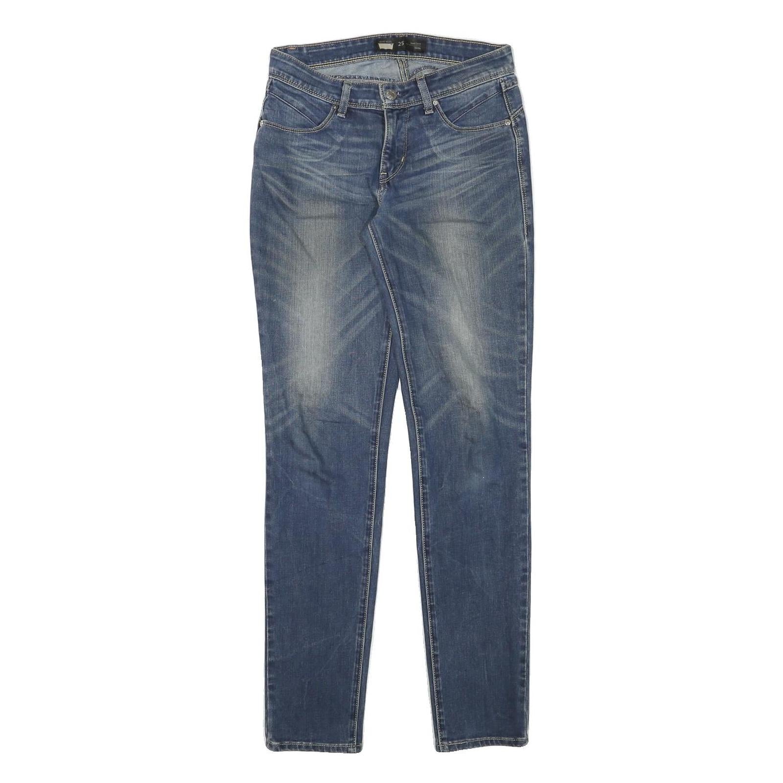 LEVI'S Womens Jeans Blue Slim Skinny Denim Medium W27 L30 Classic Zip Closure
