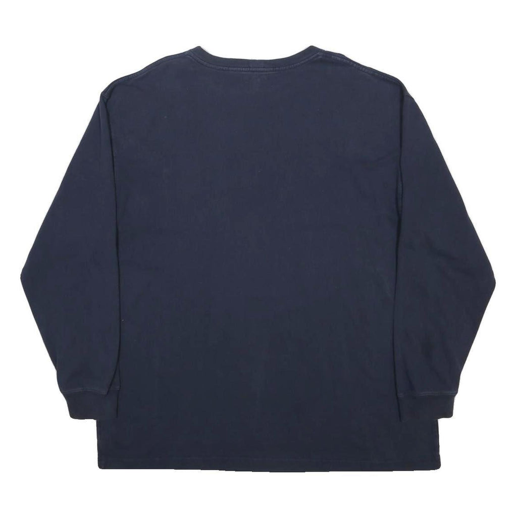 CARHARTT Mens Navy Blue Pocket T-Shirt XL Long Sleeve Crew Neck Cotton Blend