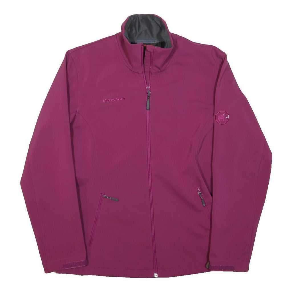 MAMMUT Womens Purple Softshell Jacket L Polyester Zip Outdoor Activewear