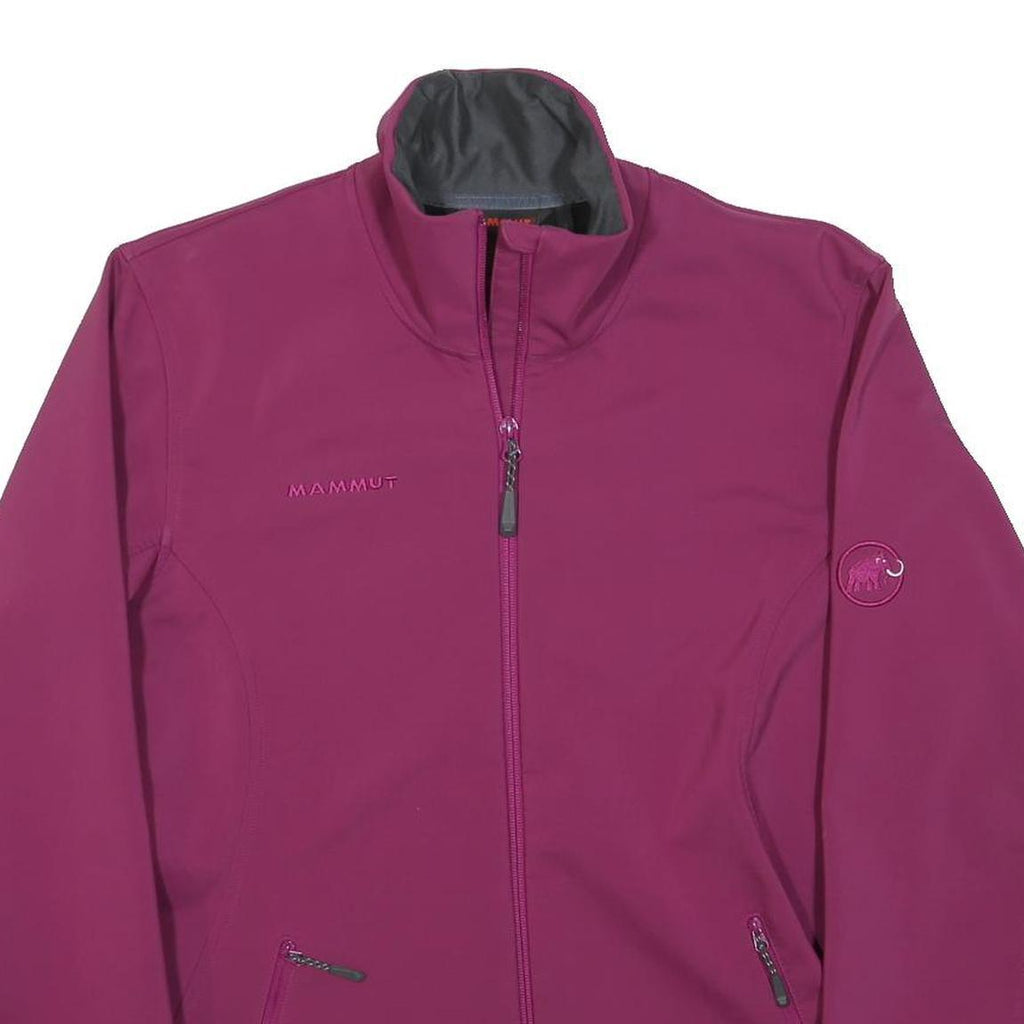 MAMMUT Womens Purple Softshell Jacket L Polyester Zip Outdoor Activewear