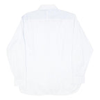 TED BAKER Mens White & Blue Patterned Shirt XL Smart Cotton Blend Long Sleeve