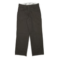 DICKIES Mens Cotton Blend Black Regular Straight Trousers W30 L29 Workwear Zip