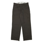 DICKIES Mens Cotton Blend Black Regular Straight Trousers W30 L29 Workwear Zip