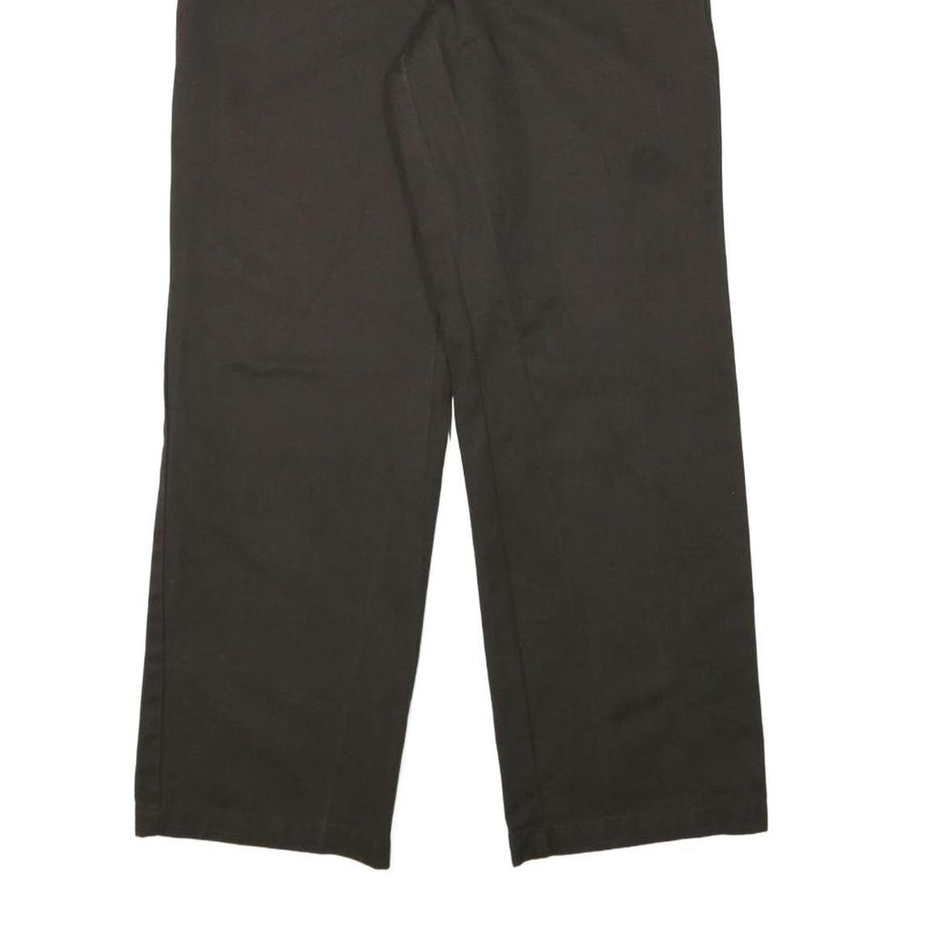 DICKIES Mens Cotton Blend Black Regular Straight Trousers W30 L29 Workwear Zip