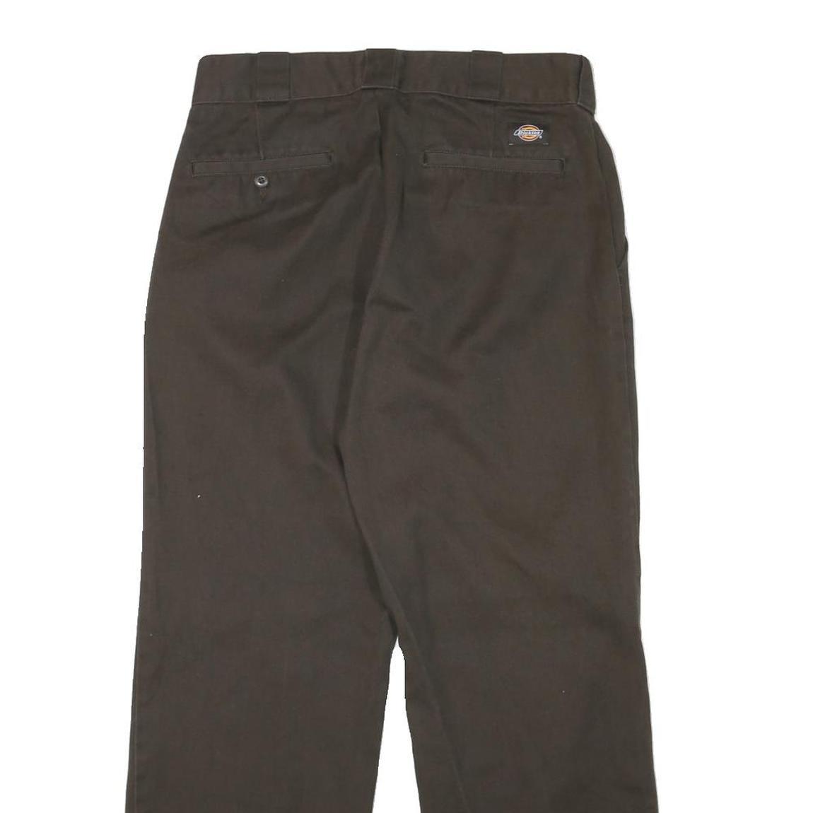 DICKIES Mens Cotton Blend Black Regular Straight Trousers W30 L29 Workwear Zip
