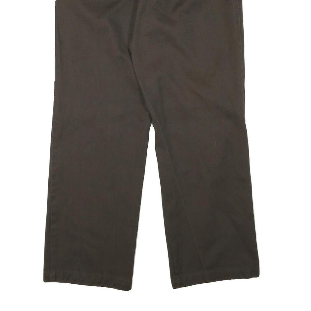 DICKIES Mens Cotton Blend Black Regular Straight Trousers W30 L29 Workwear Zip