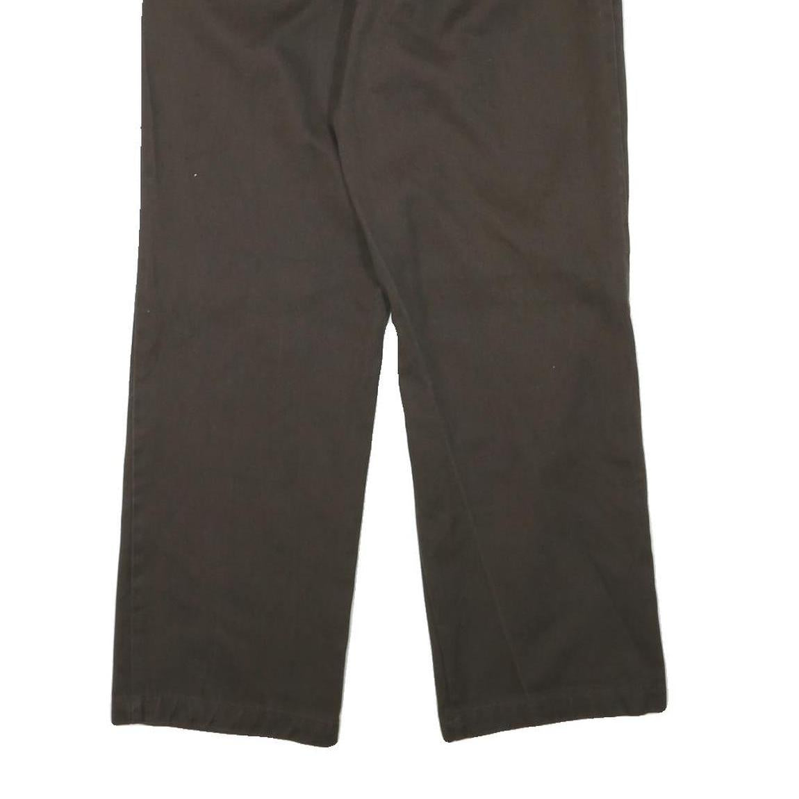 DICKIES Mens Cotton Blend Black Regular Straight Trousers W30 L29 Workwear Zip