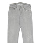 LEVI'S 501 Mens Jeans Grey Classic Straight Denim Raw W34 L32 Button Closure