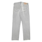 LEVI'S 501 Mens Jeans Grey Classic Straight Denim Raw W34 L32 Button Closure