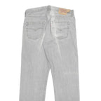 LEVI'S 501 Mens Jeans Grey Classic Straight Denim Raw W34 L32 Button Closure