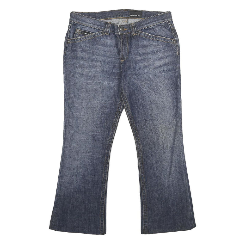 CALVIN KLEIN JEANS Womens Regular Blue Denim Bootcut Jeans W30 L25 Stylish