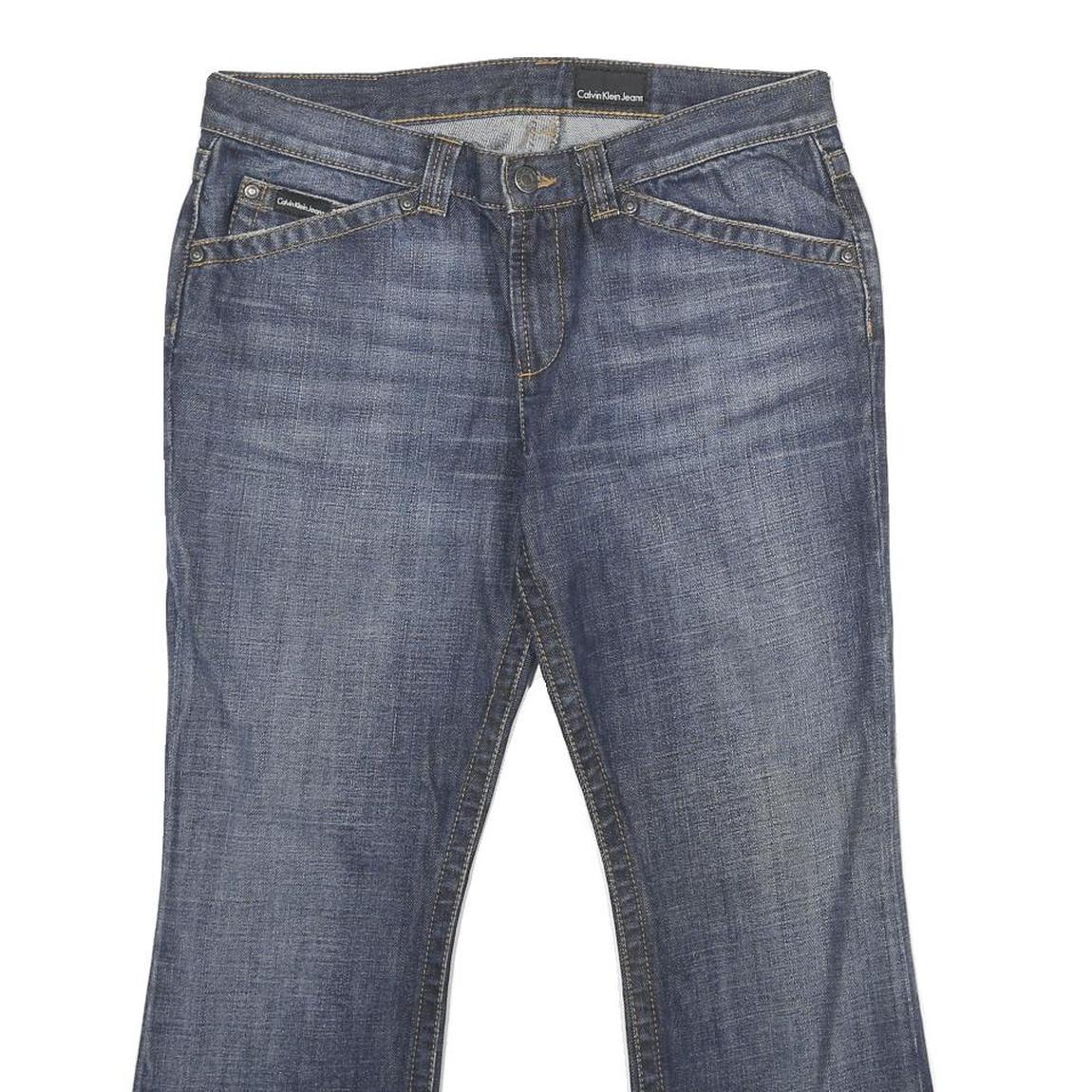 CALVIN KLEIN JEANS Womens Regular Blue Denim Bootcut Jeans W30 L25 Stylish