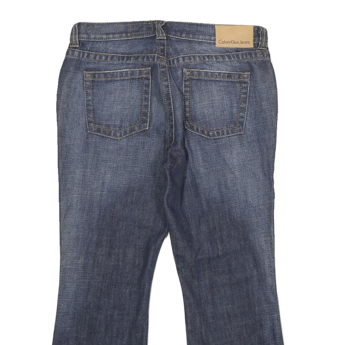 CALVIN KLEIN JEANS Womens Regular Blue Denim Bootcut Jeans W30 L25 Stylish