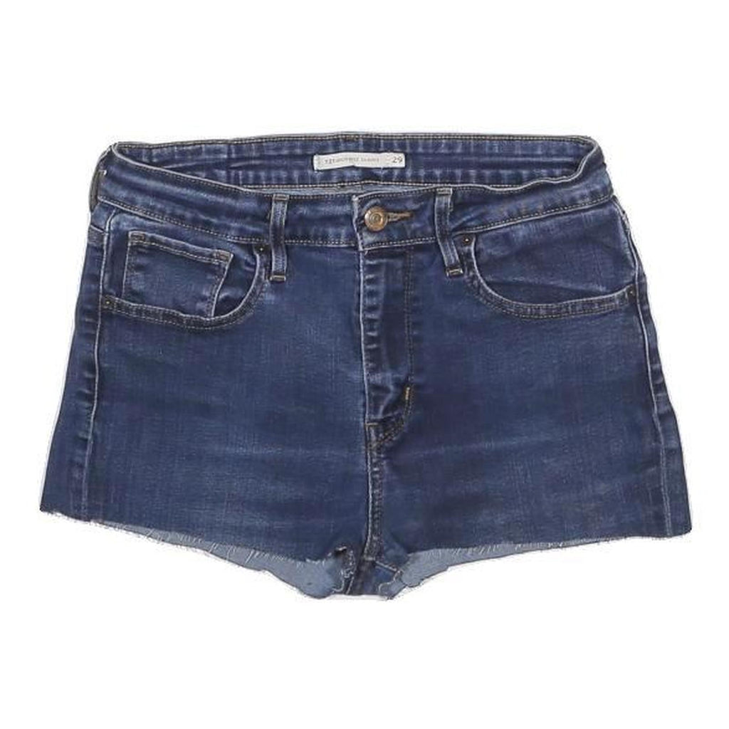 LEVI'S Womens Denim Blue Casual Shorts M W29 Raw Edge Hem Cotton Blend