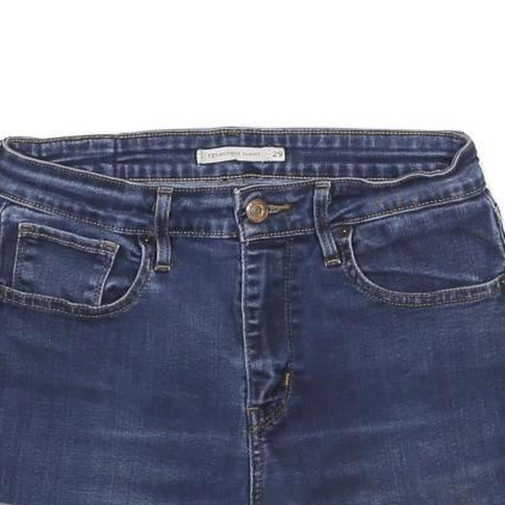 LEVI'S Womens Denim Blue Casual Shorts M W29 Raw Edge Hem Cotton Blend
