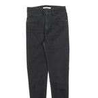 LEVI'S Womens Slim Black Jeans Denim W27 L30 Zip Cotton Blend Stylish