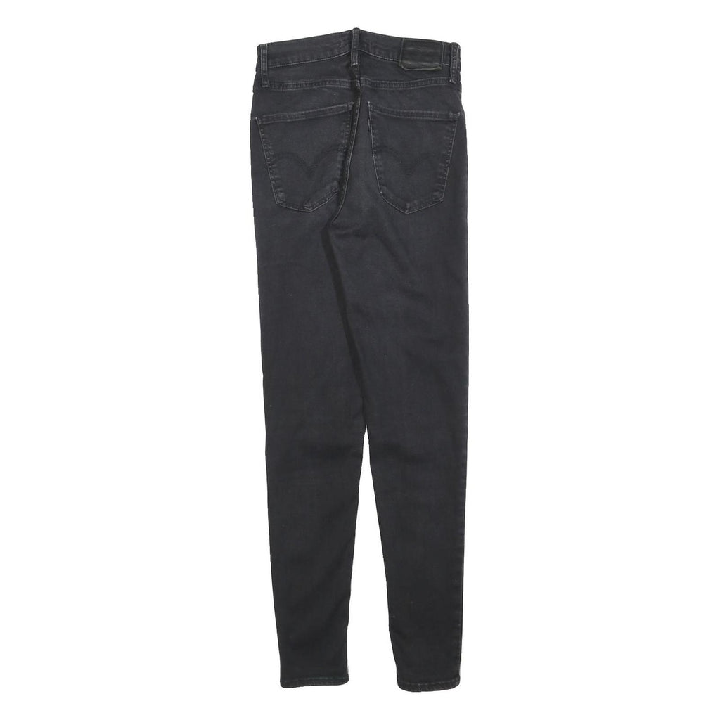 LEVI'S Womens Slim Black Jeans Denim W27 L30 Zip Cotton Blend Stylish