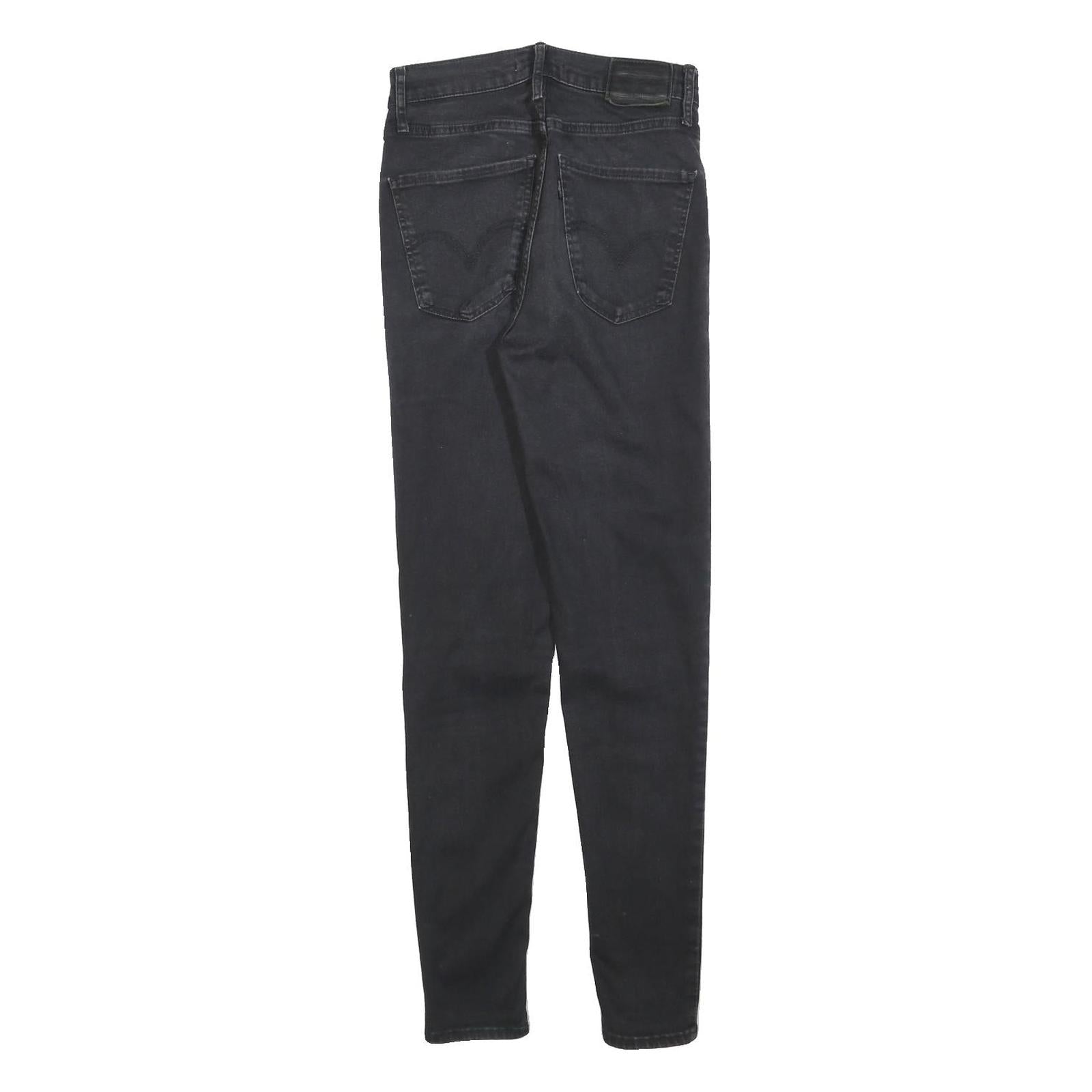 LEVI'S Womens Slim Black Jeans Denim W27 L30 Zip Cotton Blend Stylish