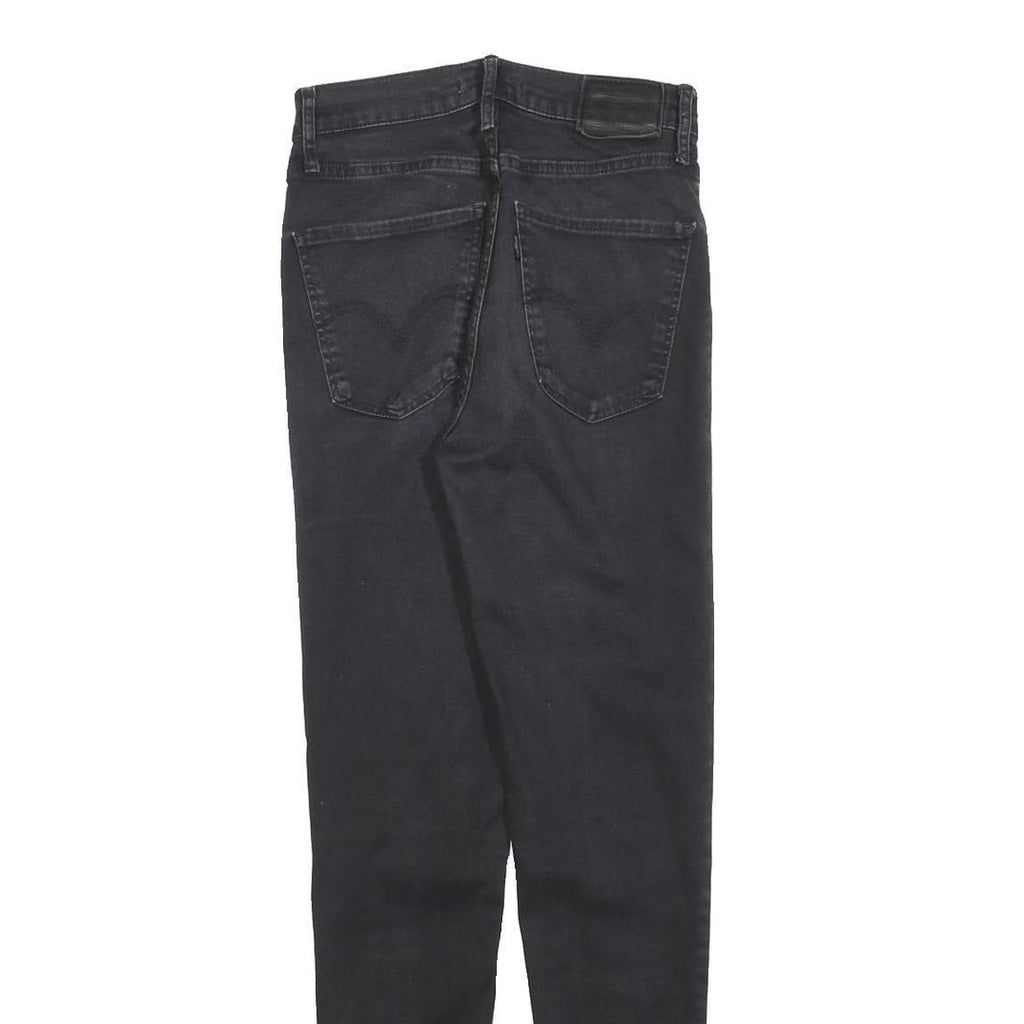 LEVI'S Womens Slim Black Jeans Denim W27 L30 Zip Cotton Blend Stylish
