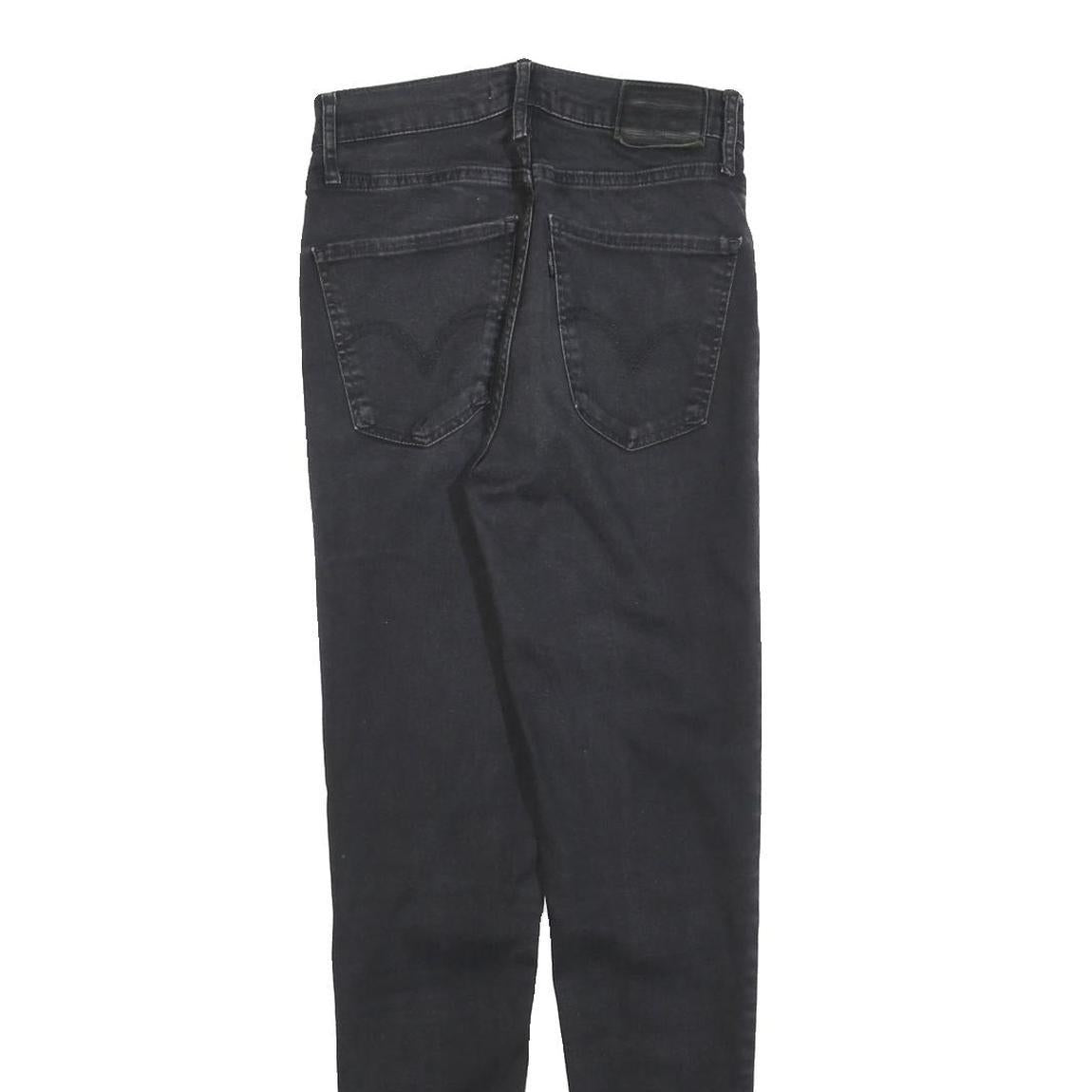 LEVI'S Womens Slim Black Jeans Denim W27 L30 Zip Cotton Blend Stylish