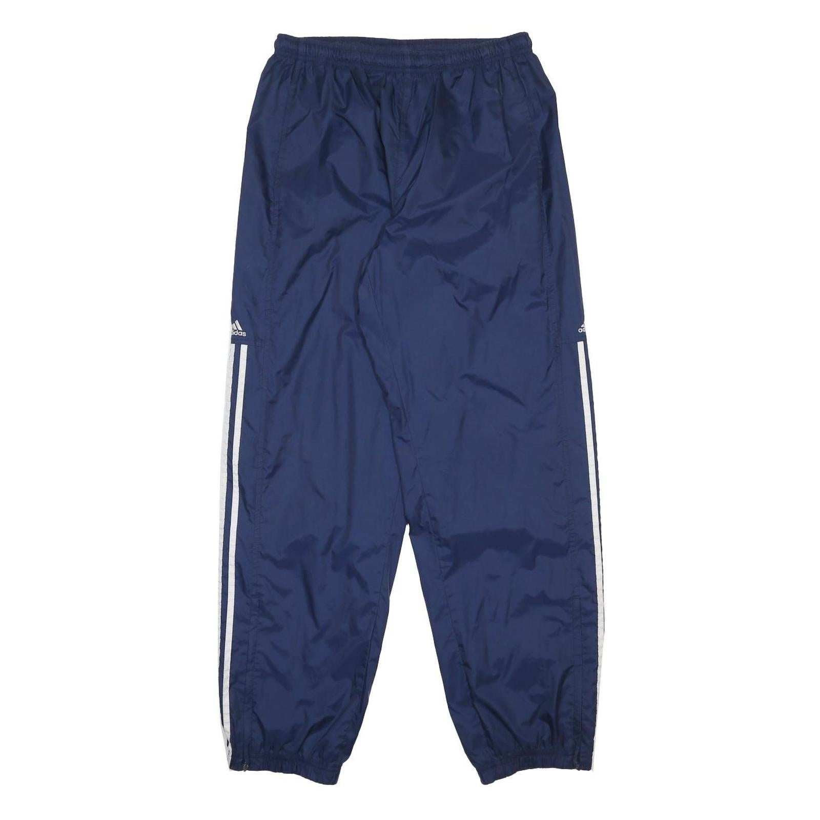 ADIDAS Mens Joggers Blue White Regular Tapered M W28 L31 Nylon Sportswear