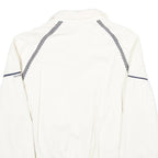 J. PAGE Mens White Cotton Blend Zip Jacket L Woven Plain Casual Sportswear