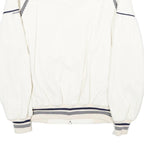 J. PAGE Mens White Cotton Blend Zip Jacket L Woven Plain Casual Sportswear