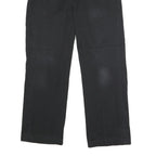 DICKIES Mens Polyester Blend Black Regular Straight Trousers W32 L30 Workwear