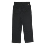 DICKIES Mens Polyester Blend Black Regular Straight Trousers W32 L30 Workwear