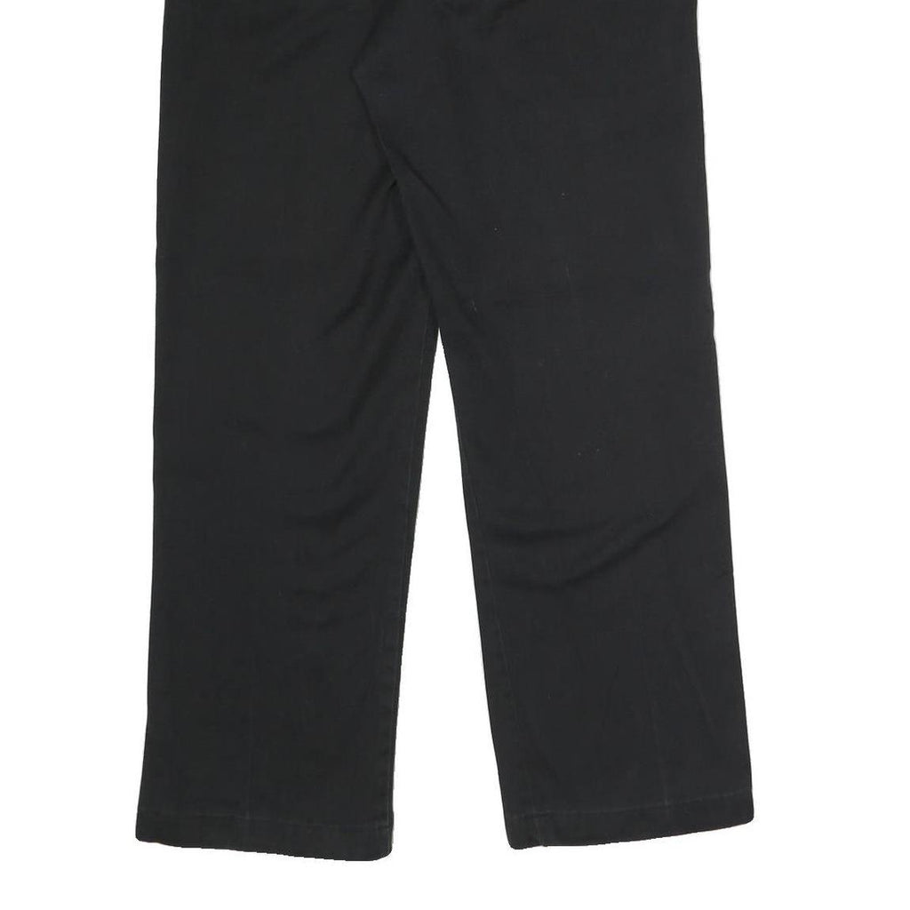 DICKIES Mens Polyester Blend Black Regular Straight Trousers W32 L30 Workwear