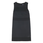 ARMANI JEANS Womens Black Sleeveless Day Woven Plain Midi Dress M Elegant