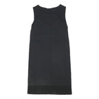 ARMANI JEANS Womens Black Sleeveless Day Woven Plain Midi Dress M Elegant