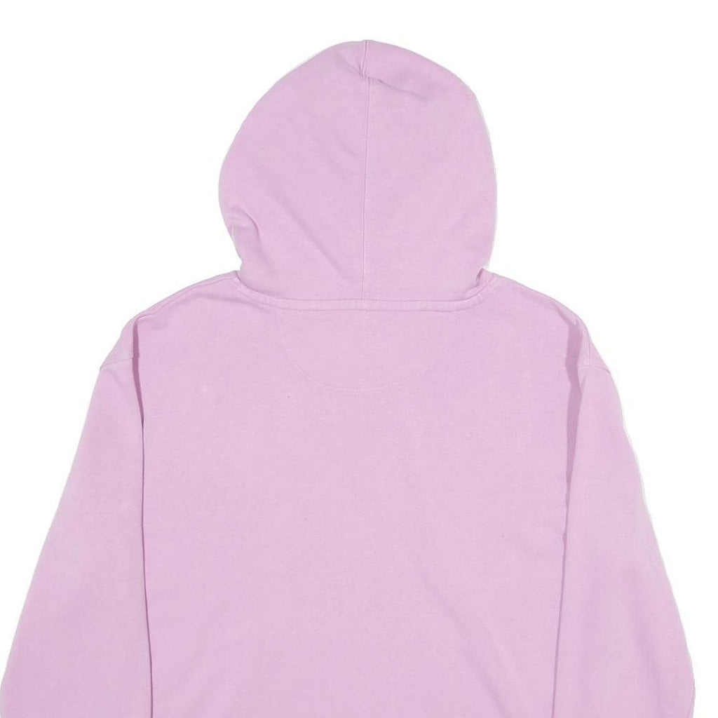 CHAMPION Womens Purple Hoodie L Floral Logo Cotton Blend Pullover