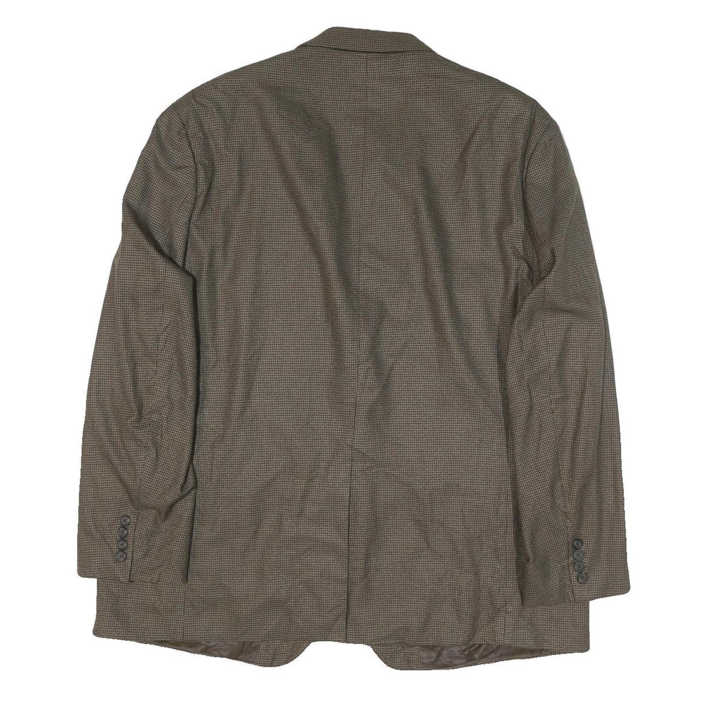 LAUREN RALPH LAUREN Mens Brown Wool Blend Blazer Jacket L Checked Stylish